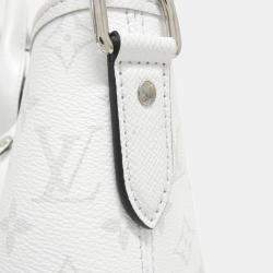 Louis Vuitton Weekend White Taiga Leather Tote Bag