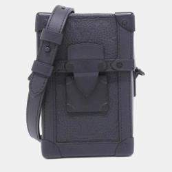 Louis Vuitton Vertical Trunk Black Taurillon Monogram Leather Shoulder Bag