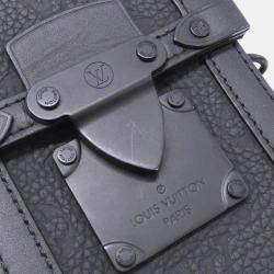 Louis Vuitton Vertical Trunk Black Taurillon Monogram Leather Shoulder Bag