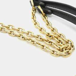 Pre Owned حقيبة كتف لوي فيتون فافين حجم صغير جلد أمبرينت بنقش مونوغرام سوداء