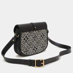 Pre Owned Louis Vuitton Neo Saumur MM Black Monogram Jacquard Shoulder Bag
