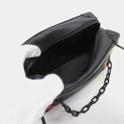 Pre Owned Louis Vuitton Soft Trunk Mini Rainbow Taiga Leather Shoulder Bag