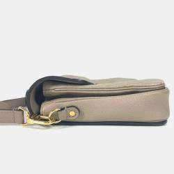 Pre Owned Louis Vuitton Pochette Metis Tourterelle Beige Monogram Empreinte Leather Shoulder Bag