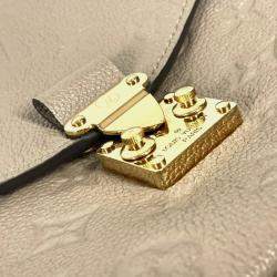 Pre Owned Louis Vuitton Pochette Metis Tourterelle Beige Monogram Empreinte Leather Shoulder Bag