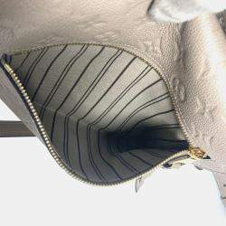 Pre Owned Louis Vuitton Pochette Metis Tourterelle Beige Monogram Empreinte Leather Shoulder Bag