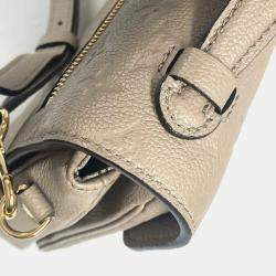 Pre Owned Louis Vuitton Pochette Metis Tourterelle Beige Monogram Empreinte Leather Shoulder Bag