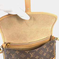 Pre Owned Louis Vuitton Diane Nm PM Canvas Brown Monogram Shoulder Bag 