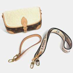 Pre Owned Louis Vuitton Diane Nm PM Canvas Brown Monogram Shoulder Bag 