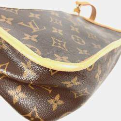 Pre Owned Louis Vuitton Diane Nm PM Canvas Brown Monogram Shoulder Bag 