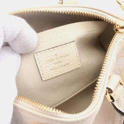 Pre Owned  Louis Vuitton Papillon BB Leather Ivory Beige Monogram Empreinte Creme Saffron Handbag 