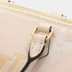 Pre Owned  Louis Vuitton Papillon BB Leather Ivory Beige Monogram Empreinte Creme Saffron Handbag 