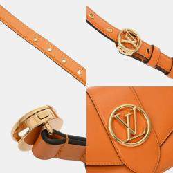 Pre Owned Louis Vuitton LV Pont Neuf Summer Gold Leather Shoulder Bag