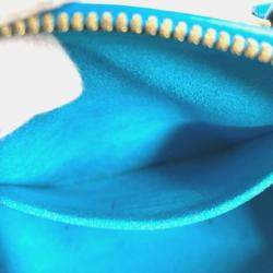 Pre Owned Louis Vuitton Speedy Bandouliere 20 Monogram Nanogram Calf Leather Blue Crossbody Bag 