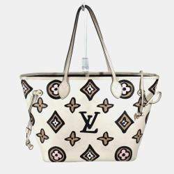  Louis Vuitton Neverfull MM Wild At Heart Capsule Collection Leather Shoulder Bag With Pouch 