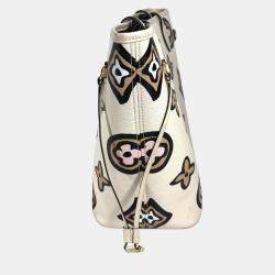  Louis Vuitton Neverfull MM Wild At Heart Capsule Collection Leather Shoulder Bag With Pouch 
