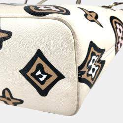  Louis Vuitton Neverfull MM Wild At Heart Capsule Collection Leather Shoulder Bag With Pouch 