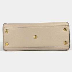 Louis Vuitton On My Side MM Calf Leather Monogram Canvas Shoulder Bag 