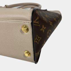 Louis Vuitton On My Side MM Calf Leather Monogram Canvas Shoulder Bag 