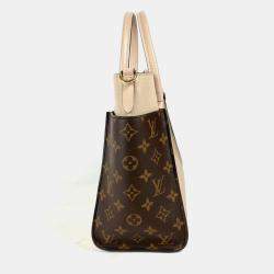 Louis Vuitton On My Side MM Calf Leather Monogram Canvas Shoulder Bag 