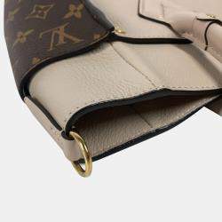 Louis Vuitton On My Side MM Calf Leather Monogram Canvas Shoulder Bag 
