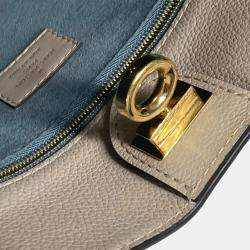 Louis Vuitton On My Side MM Calf Leather Monogram Canvas Shoulder Bag 