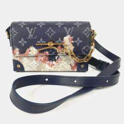 Louis Vuitton Bleach Steamer Ink Blue Navy Monogram Wearable Wallet Bag 