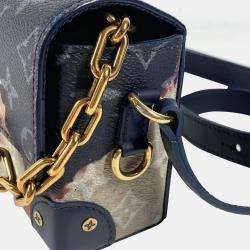 Louis Vuitton Bleach Steamer Ink Blue Navy Monogram Wearable Wallet Bag 