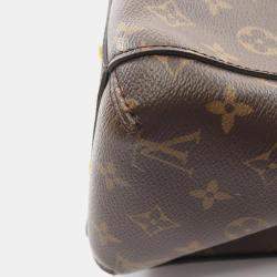 Louis Vuitton Montaigne MM Brown Coated Canvas Leather Monogram Handbag 