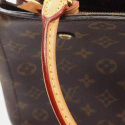 Louis Vuitton Montaigne MM Brown Coated Canvas Leather Monogram Handbag 