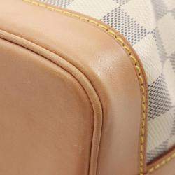 Louis Vuitton Noe BB Damier Azur White Coated Canvas Leather Shoulder Bag 