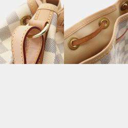 Louis Vuitton Noe BB Damier Azur White Coated Canvas Leather Shoulder Bag 