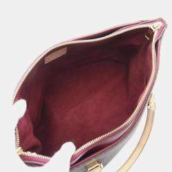 Louis Vuitton Pallas Monogram Aurore Brown Bordeaux Coated Canvas Leather Handbag 