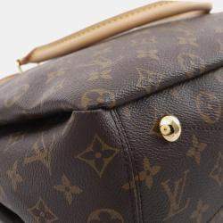 Louis Vuitton Pallas Monogram Aurore Brown Bordeaux Coated Canvas Leather Handbag 