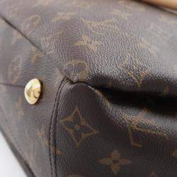 Louis Vuitton Pallas Monogram Aurore Brown Bordeaux Coated Canvas Leather Handbag 