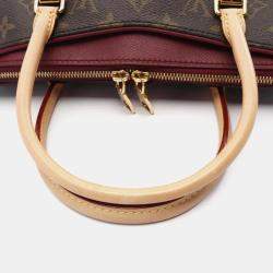 Louis Vuitton Pallas Monogram Aurore Brown Bordeaux Coated Canvas Leather Handbag 
