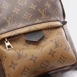  Louis Vuitton Palm Springs PM Brown Beige Coated Canvas Leather Monogram Reverse  Backpack