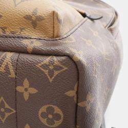  Louis Vuitton Palm Springs PM Brown Beige Coated Canvas Leather Monogram Reverse  Backpack