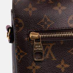 Louis Vuitton Brown/Orange Monogram Braided Pochette Metis