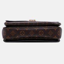 Louis Vuitton Brown/Orange Monogram Braided Pochette Metis