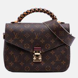 Louis Vuitton Brown/Orange Monogram Braided Pochette Metis