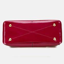 Louis Vuitton Red Vernis Miroir Satchel