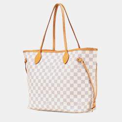 Louis Vuitton White Damier Azur Neverfull MM