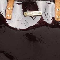 Pre Owned Louis Vuitton Amarante Monogram Vernis Bellevue GM Bag