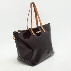 Pre Owned Louis Vuitton Amarante Monogram Vernis Bellevue GM Bag