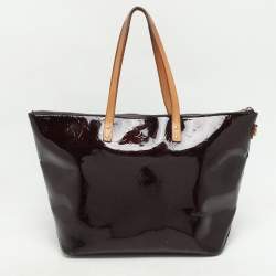 Pre Owned Louis Vuitton Amarante Monogram Vernis Bellevue GM Bag