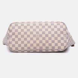 Louis Vuitton White Damier Azur Neverfull MM