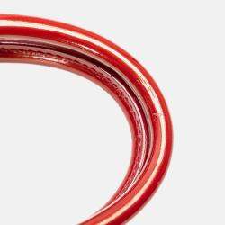 Pre Owned Louis Vuitton Red Monogram Vernis Rayures Alma BB Bag