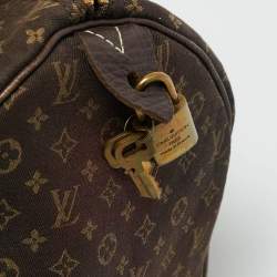 Louis Vuitton Fusain Monogram Mini Lin Canvas Speedy 30 Bag