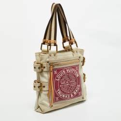Louis Vuitton Red Canvas Globe Cabas PM Bag