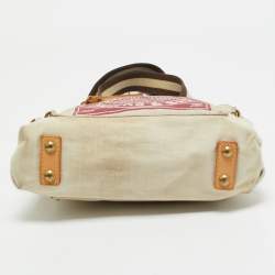 Louis Vuitton Red Canvas Globe Cabas PM Bag